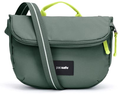 Pacsafe GO Saddle Crossbody tas - 3.5L - RFID - Anti-diefstal - Waterafstotend - Gerecycled - Festivaltas - Groen