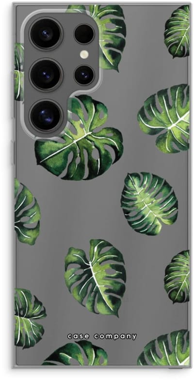 Case Company® - Hoesje geschikt voor Samsung Galaxy S24 Ultra hoesje - Tropische bladeren - Soft Cover Telefoonhoesje - Bescherming aan alle Kanten en Schermrand
