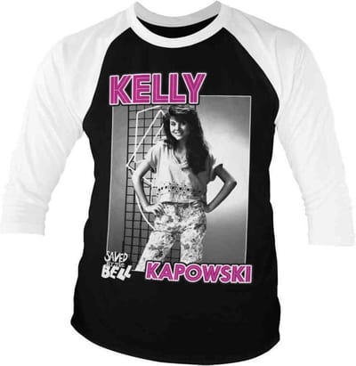 Saved By The Bell Raglan top -S- Kelly Kapowski Zwart/Wit
