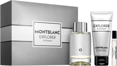 Montblanc Explorer Platinum Kit - EDP 100ml + EDP 7.5ml + Shower Gel 100ml