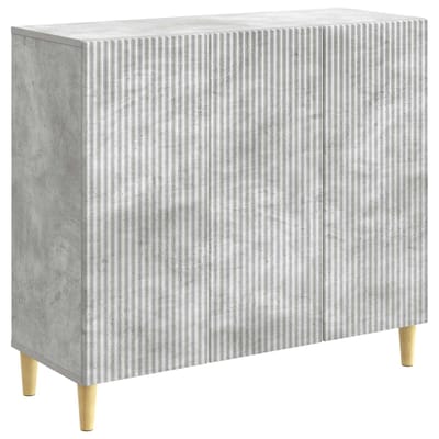 vidaXL - Dressoir - Betongrijs - 89 - x - 34,5 - x - 80 - cm - Bewerkt - hout