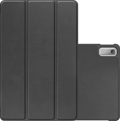 Hoes - Geschikt voor Lenovo Tab P11 (2e / 2nd Generatie) - Dun & Stevig - Trifold Bookcase - Hard Cover - Hardcover Book Case - Tablet Hoesje - Zwart