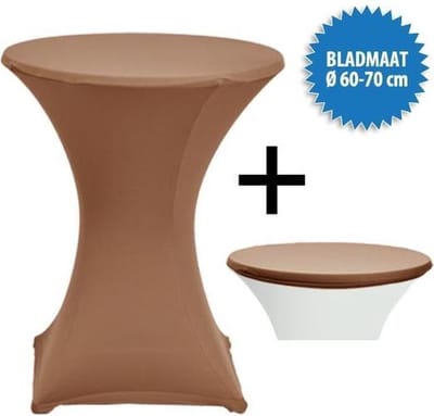 Cover Up Statafelrok Stretch - Ø60-70cm - Incl. Topcover - Duin