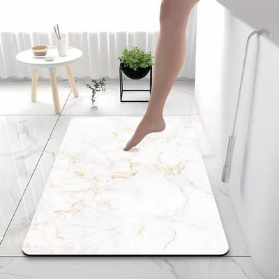 Luxe Marmeren Zachte Diatomeeënaarde Vochtregulerende Sneldrogende Mat Badkamer Badkamer Deur Entree Deur Antislip Mat 50 * 80cm