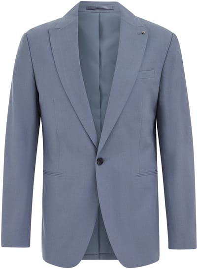 WE Fashion Heren slim fit blazer van linnenmix