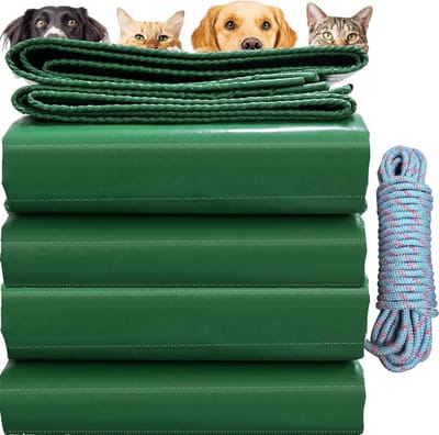 Zwaar Zeildoek PVC - Dekzeil Waterdicht - Spullen Afdekken - Scheurbestendig UV-bestendig - 2x8.5m - Groen