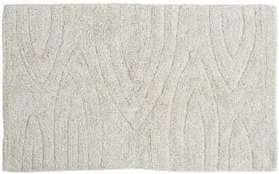 ITEM Badmat - creme wit - zacht microfiber - 80 x 50 cm - rechthoekig - Matten voor de badkamer