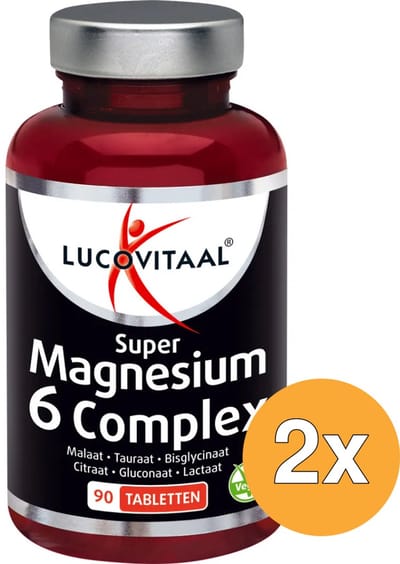 2x Lucovitaal Magnesium Super 6 Complex (90 tabletten)
