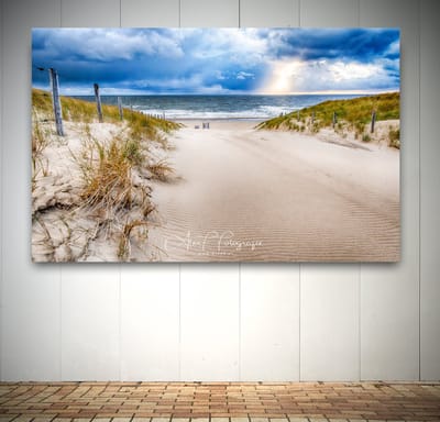 Foto op Canvas - Strand AlexF017 – Formaat 120 x 80cm - Wanddecoratie - Muurdecoratie woonkamer - Slaapkamer decoratie - Kamer accessoires - Schilderijen op canvas
