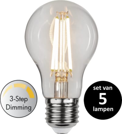3 standen led lamp - 6.5W - set van 5