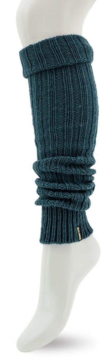 Bonnie Doon Beenwarmers Blauw Unisex Onze Size - Dames en Heren - Sleever - Legwarmer - Grof Gebreid - Wol - 1 paar - Warm - Comfortabel - Midden Blauw - Storm Blue - Mode Accessoire - BE021766.522