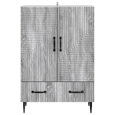 vidaXL - Dressoir - met - lade - Grijs - sonoma - 66 - x - 34,5 - x - 95 - cm - Bewerkt - hout