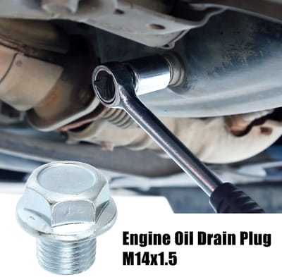 Dailygoods- Afvoerplug Hoge Kwaliteit - Motorolie Afvoerplug - M14x1.5 - Zilveren Toon - Eenvoudige Installatie - Geschikt voor Opel - Olieplug