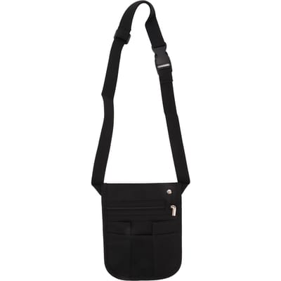 Sac Organisateur Infirmier Multi-Compartiments Imperméable Tissu Oxford Épaissi Sac Banane d'Infirmière black