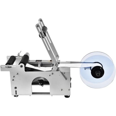 Machine d'étiquetage ronde semi-automatique, 20-50 pièces/min, Applicateur d'étiquettes électrique pour bouteilles rondes, Étiqueteuse pour bouteilles rondes adaptée aux bouteilles