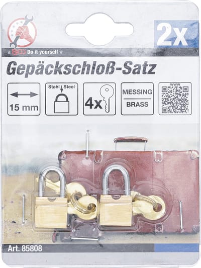 BGS Reiskoffer slotenset 15 mm 2 delig