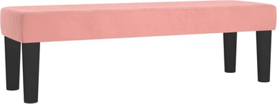 vidaXL - Bankje - 100x30x30 - cm - fluweel - roze