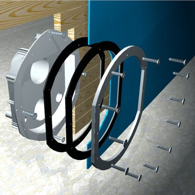 Inbouwhuis set | Ø 63/75 | prefab/liner / houten / RVS