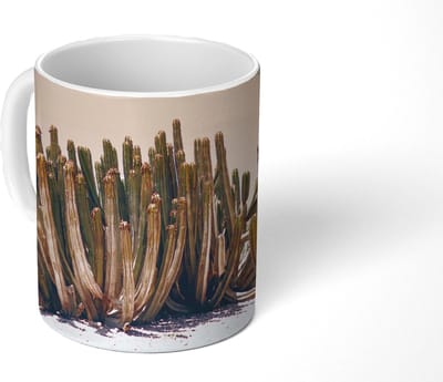 Mok - Koffiemok - Cactus - Plant - Natuur - Groen - Mokken - 350 ML - Beker - Koffiemokken - Theemok