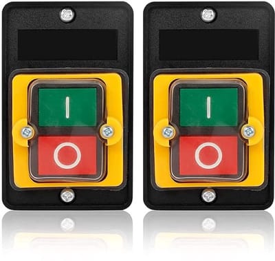 2 stuks drukknop AC220V/380 V 10A waterdichte drukknop AAN/UIT drukknop gebruikt voor mechanische apparatuur textielmachines