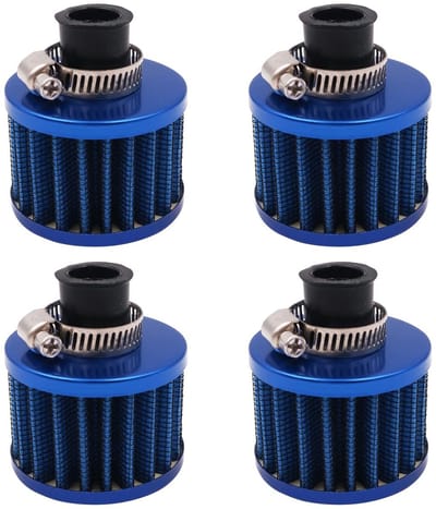 Dailygoods- Luchtfilter 12 mm - Universele Koude Luchtinlaatfilterset - 4 Stuks - Auto-inlaatluchtfilter - Hoge Filtratie-efficiëntie - Vermindert Inlaatweerstand