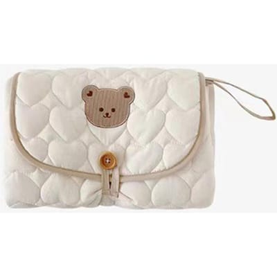 Tapis à langer pliable portable pour bébé, tapis d'urine pour couches de bébé et nourrisson, pour lit de nouveau-né, housse de matelas à langer simple blanc