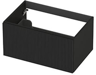 INK - Onderkast 1L Gelakt Gefreesd Tbv Greep - 700x450x350 Mm - Mat Zwart