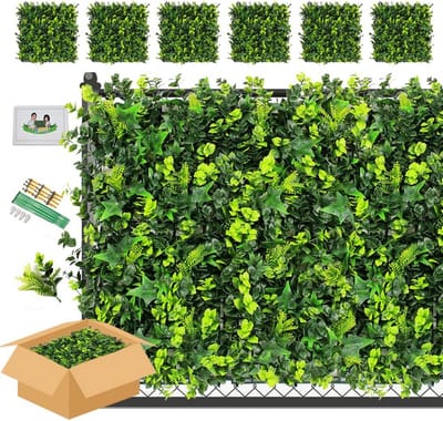 Kunststof Klimop Schutting – Zon- en Inkijkbescherming Tuinpanelen (6 Stuks)