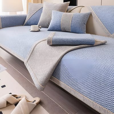 E-Shop4u® - Bankhoezen - D-Luxe Bankhoes - 70x70cm - Blauw