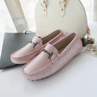 Modeontwerp Damesschoenen Zachte Mocassins Loafers 100% Echt Leer Dames Platte Schoenen Casual Flats Dames Rijschoenen 5 gray