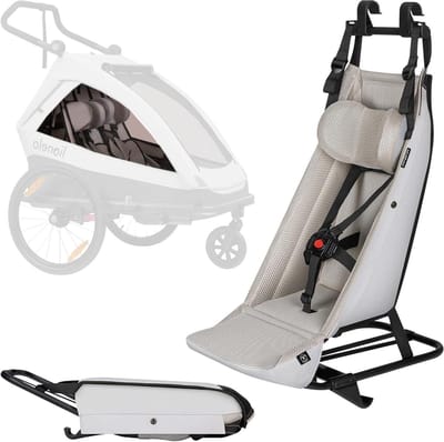 Babyhangmat - Baby inzetstuk - Extra zitje wagen - Ademende stof - Tot 10 kg - Grijs