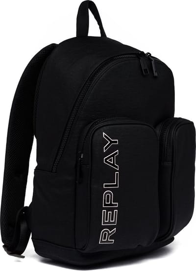 REPLAY Rugzak met laptopvak Backpack Black Zwart