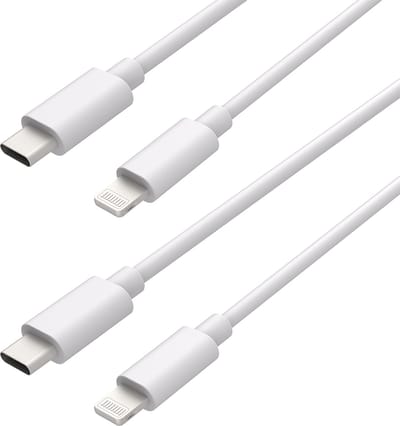 USB C naar Lightning Kabel - Oplader - Oplaadkabel Geschikt voor Apple / Iphone oplader - Fast Charge - MFi gecertificeerd - 75cm - Wit - 2 stuks - Cazy