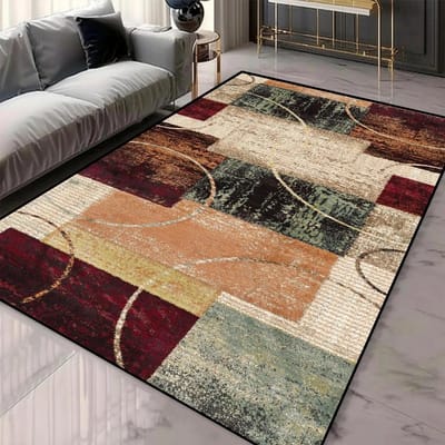 Tapijt met geometrisch patroon in Scandinavische stijl Woonkamer Groot kamer tapijt machinewas antislip Europees imitatie kasjmier tapijt 80*160cm