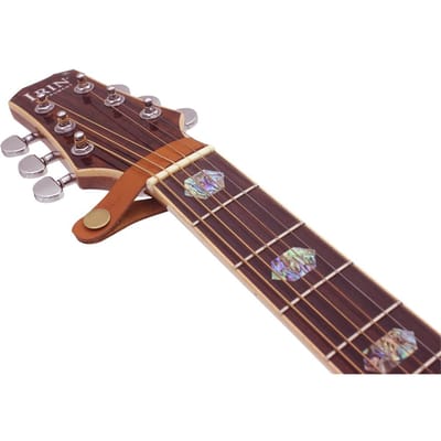 Sangle de cou pour guitare acoustique Bouton Adaptateur de tête Cuir synthétique