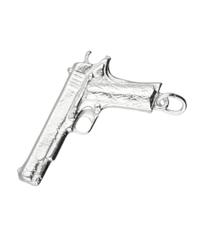 Zilveren Pistool automatisch kettinghanger