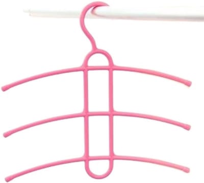 Antislip kleerhangers - Ruimtebesparende hangers - Garderobe organiseren - Duurzaam kunststof - 10 stuks - Roze