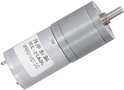 DC Reductiemotor - Duurzame Motor - Elektrische Gordijnen - Hoog Koppel Ontwerp - 25 mm Diameter - Zilver