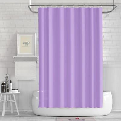 Mildew Bestendige Douchegordijn 180 x 180 cm - Waterdicht en Wasbaar PEVA Gordijn voor Badkamer met 12 Ringen in Lavendel Kleur
