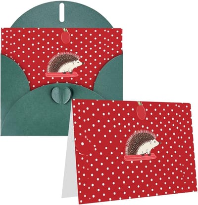 Wenskaarten met envelop - Blanco notitiekaarten - Alle gelegenheden - Parelmoer afwerking - 10 x 15 cm - Donkergroen