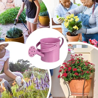 Gieter buiten - Decoratief tuingereedschap - Planten water geven - Roestbestendig ontwerp - 8 x 8 x 8 cm - Roze