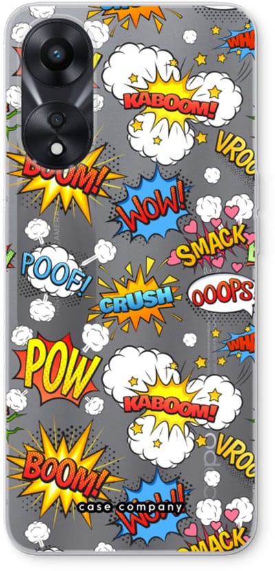 Case Company® - Hoesje geschikt voor Oppo A78 5G hoesje - Pow Smack - Soft Cover Telefoonhoesje - Bescherming aan alle Kanten en Schermrand