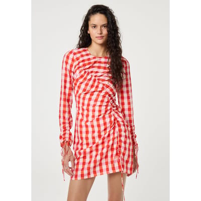 Fabienne Chapot Levi Dress Tangerine Tango/cosy White Maat: 36 | Mini Jurken Outlet | Dames | Oranje