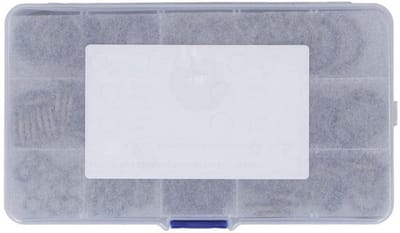 Olieafdichtring Set - 110 Stuks - 8 Specificaties M6/M8/M10/M12/M14/M16/M18/M20 - Rubber/Metaal - Oliebestendig - Opbergdoos - Afdichtingsring