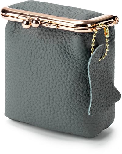 VHV-Make-uptasje - Mini make-uptas - Leren cosmetica tasje - Compact - Met ritssluiting - Voor lippenstift, parfum en sieraden - Voor in de handtas en op reis - Amandelgroen