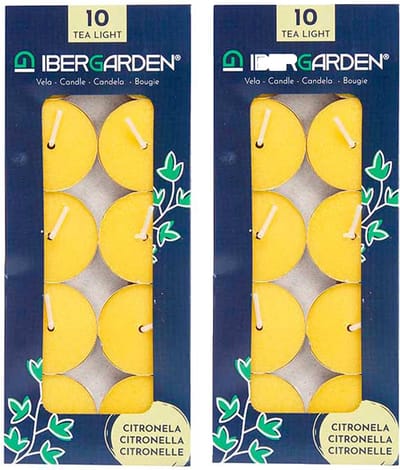Ibergarden Citronella waxinelichtjes/theelichtjes - kaarsjes - 2.5 branduren - 20x stuks