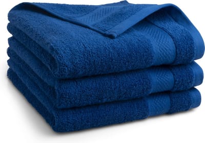 Katoenen handdoek - 3 stuks - 50x100 - kleur klassiek blauw