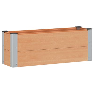vidaXL Verhoogde plantenbak Bruin 100 x 30 x 36 cm WPC en Aluminium