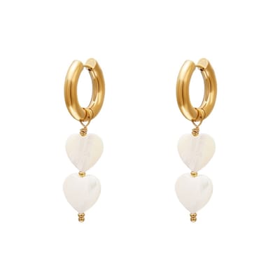 Oorbellen - Parelhartjes - Wit - Summer Girls - Collection