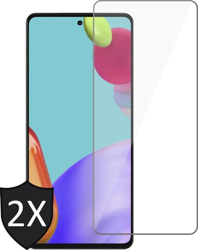 Screenprotector geschikt voor Samsung Galaxy A52 - Gehard Glas Beschermglas Tempered Glass Screen Protector - 2 Stuks